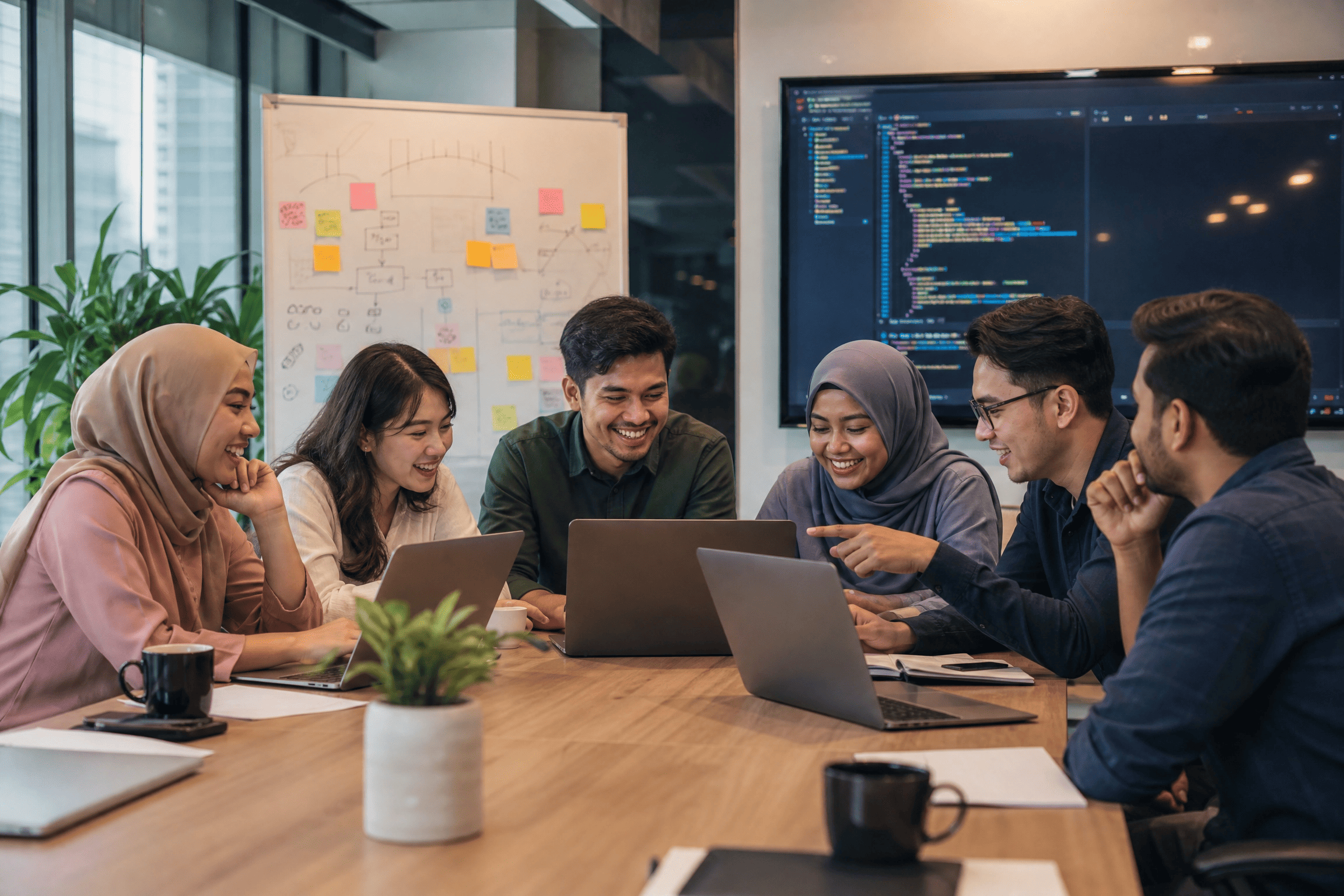 Student building AI software online
